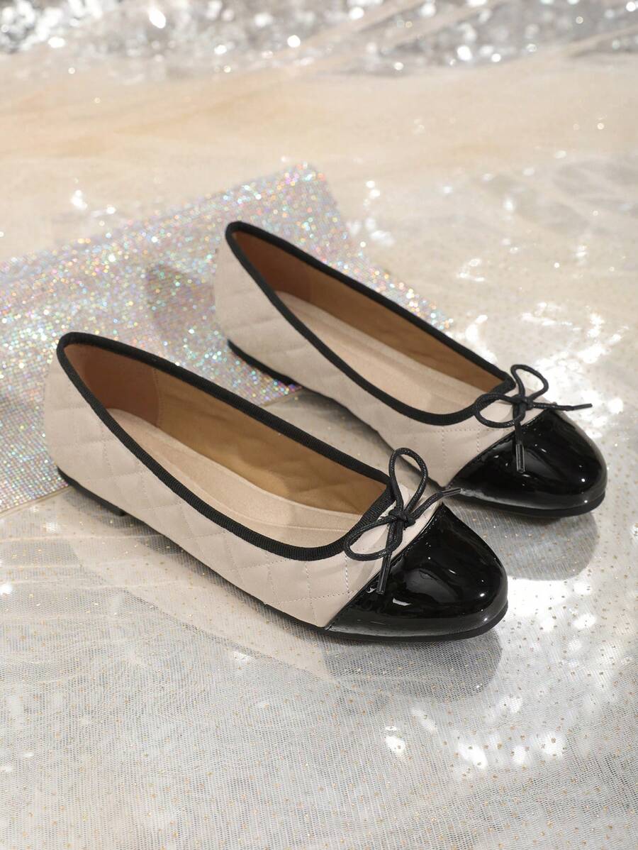 Ballet Flat Shoes, Low-Top Soft Sole Comfortable Lightweight Bow-Knot Granny Fashion Work & Casual Women's Shoes, Brown, Ballet Core - Image 18
