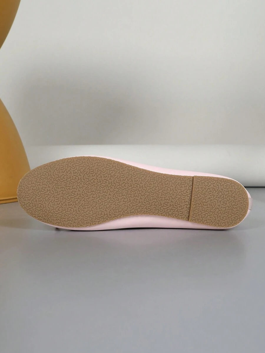 Women's Brown Ballet Flat Shoes, Low-Top Soft Sole Comfortable Lightweight Bow-Knot Granny Style Fashion Work & Casual Wear, Spring/Autumn - Image 7