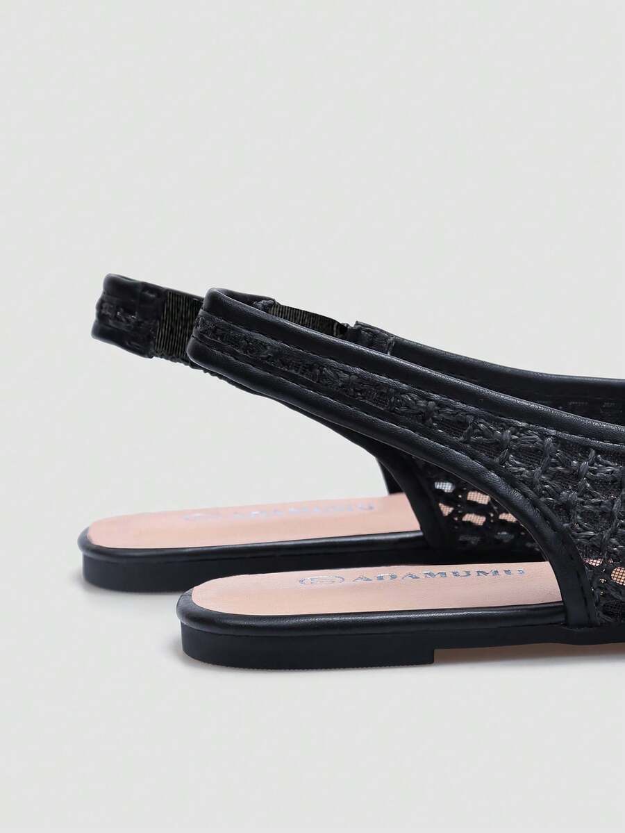 ADAMUMU New Women's High-End Fashion Comfortable Raffia Woven Flat Shoes, Cute For Daily Wear, Spring/Summer Holiday, Vacationcore - Image 6