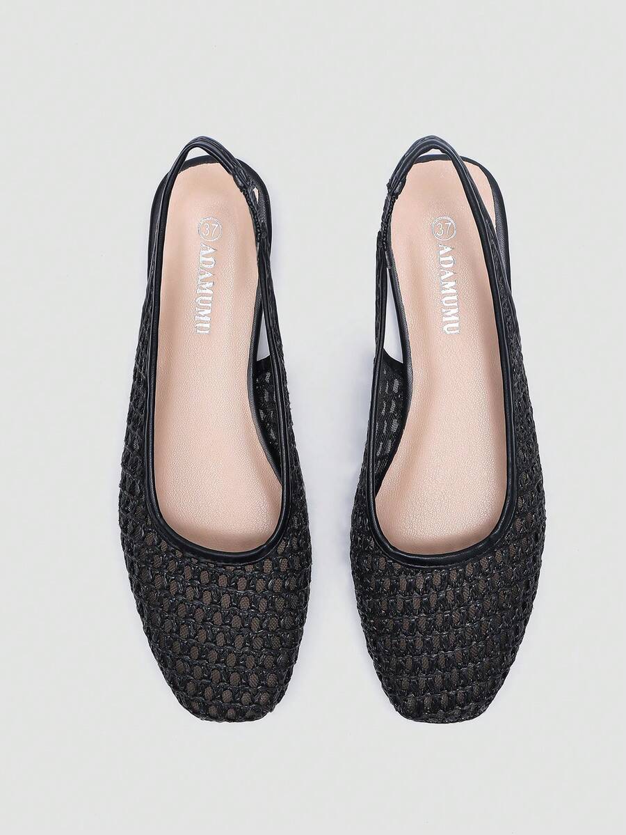 ADAMUMU New Women's High-End Fashion Comfortable Raffia Woven Flat Shoes, Cute For Daily Wear, Spring/Summer Holiday, Vacationcore - Image 1