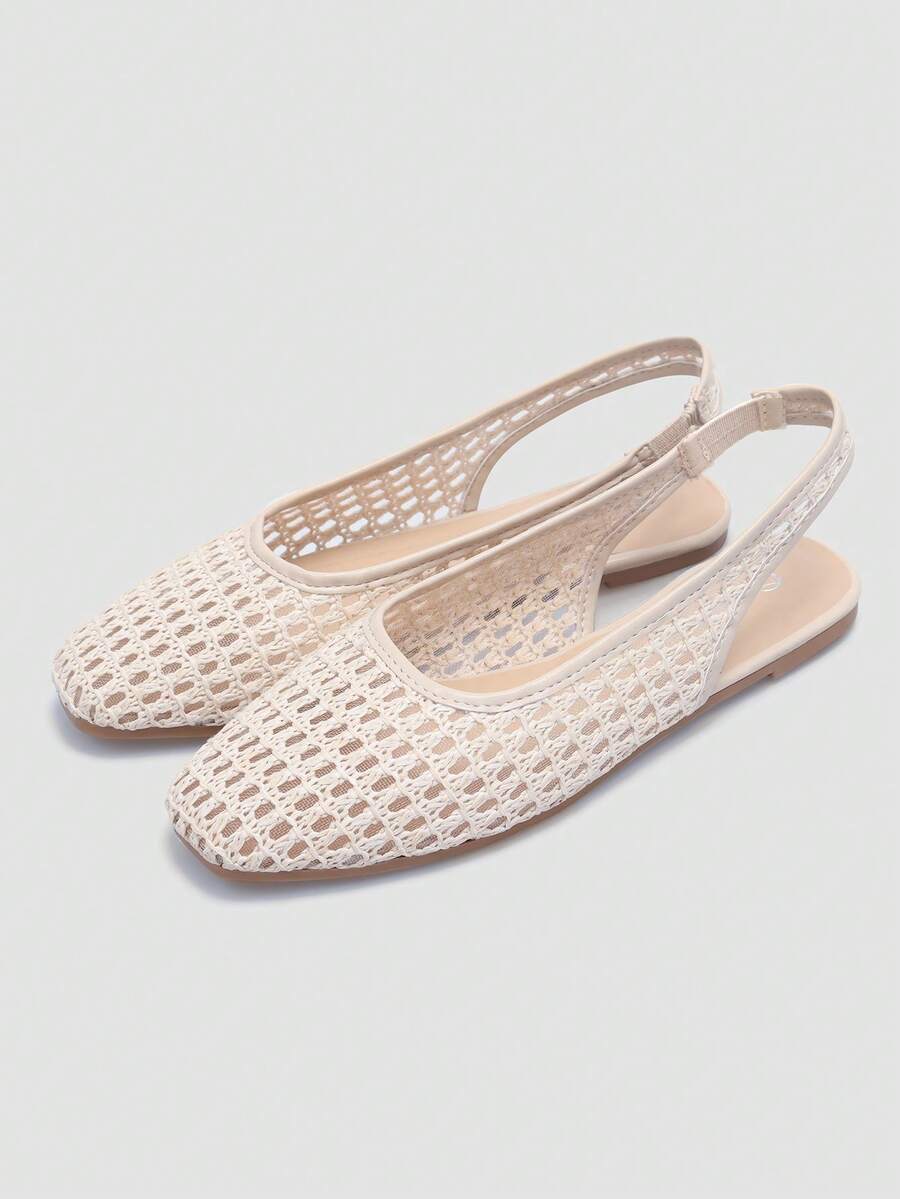 ADAMUMU Oversized Women's Fashion Handmade PU Woven High-End Mary Jane Ballet Shoes With Single Strap And Metal Buckle, Breathable Woven Design, Comfortable Flat Shoes For Daily Commute / Vacation Casual Wear, Ballet Core - Image 20