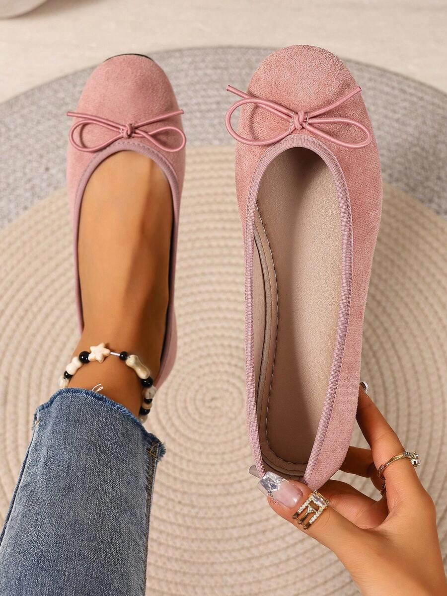 Ballet Flat Shoes, Spring/Autumn Low-Top Soft Sole Comfortable Lightweight Bow-Knot Granny Fashion Work & Casual Women's Shoes, Brown - Image 34
