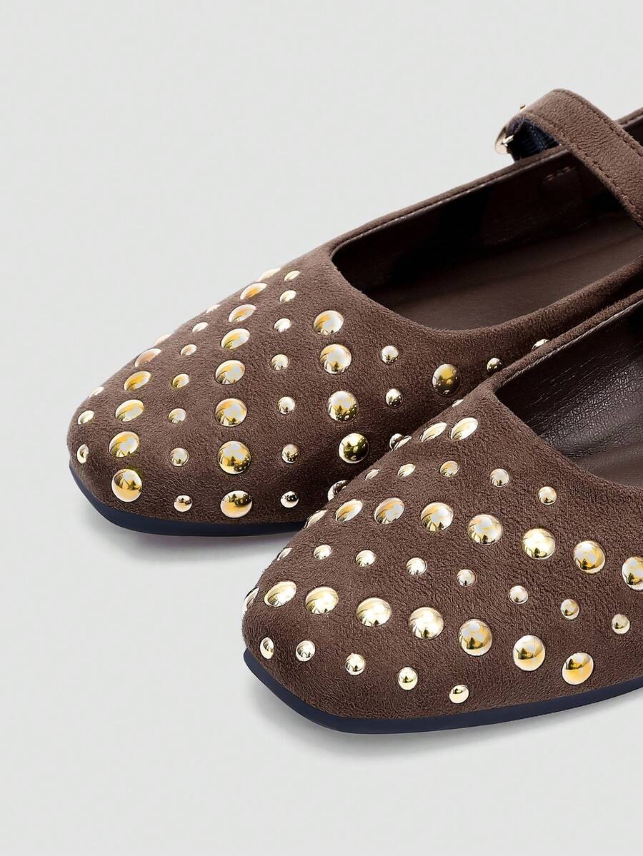 Women's Flat Shoes, Retro Ballet Style, Comfortable Low Heel Flat Shoes, Strap Buckle Suede Mary Jane Flat Shoes, Brown,Mothers Day Gift - Image 18