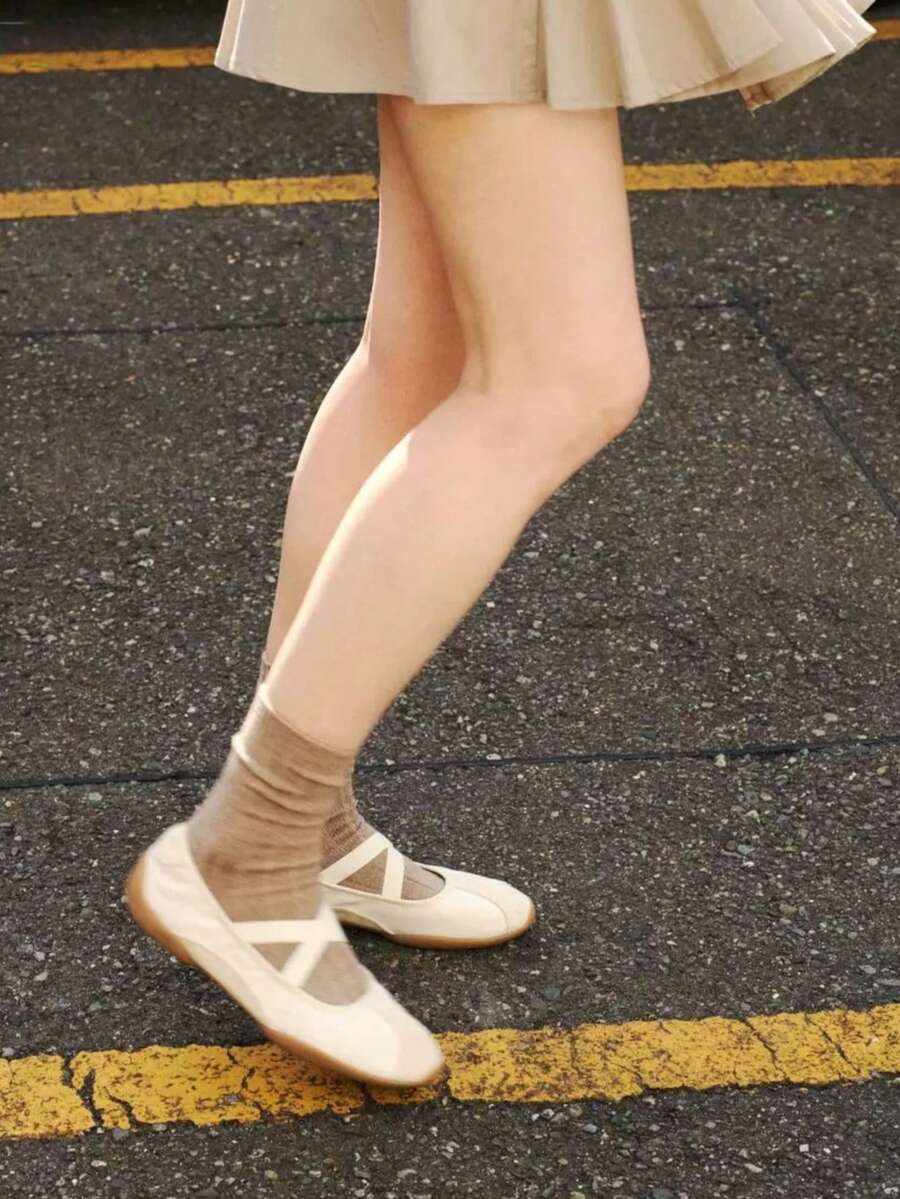 Spring/Summer New Women Shoes, Elastic Band Fashion Ballet Dance Sneakers,Mothers Day Gift - Image 4