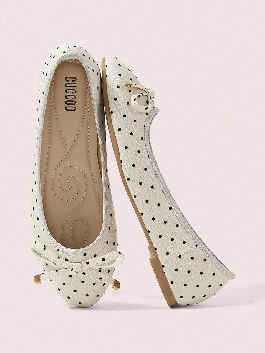 Women's Brown Ballet Flat Shoes, Low-Top Soft Sole Comfortable Lightweight Bow-Knot Granny Style Fashion Work & Casual Wear, Spring/Autumn - Image 29