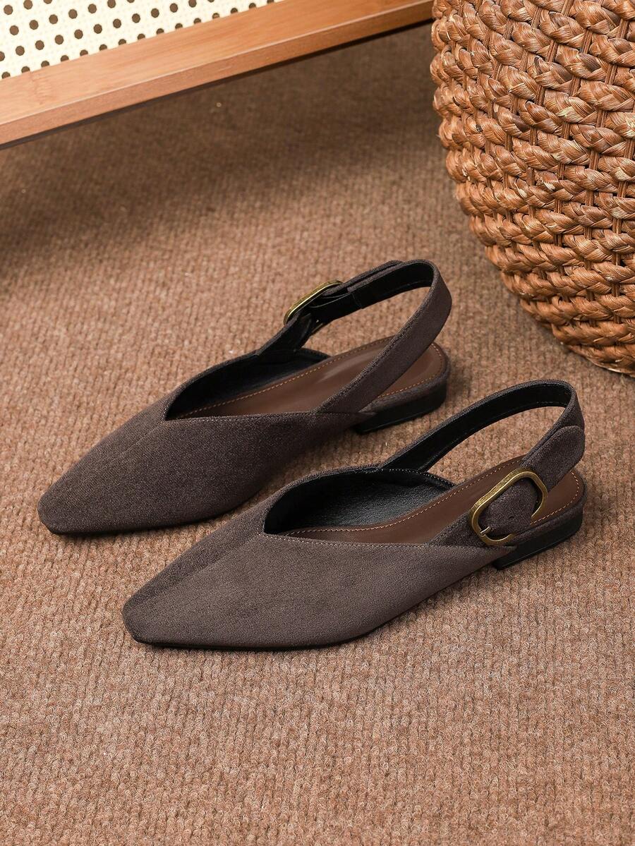 Women's Flat Shoes, Retro Ballet Style, Comfortable Low Heel Flat Shoes, Strap Buckle Suede Mary Jane Flat Shoes, Brown,Mothers Day Gift - Image 22