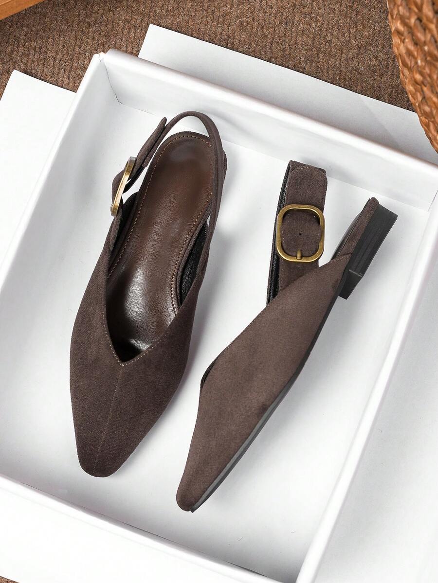 Women's Flat Shoes, Retro Ballet Style, Comfortable Low Heel Flat Shoes, Strap Buckle Suede Mary Jane Flat Shoes, Brown,Mothers Day Gift - Image 21