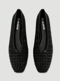 ADAMUMU Plus Size New Handmade PU Woven Low Vamp Flat Shoes For Women, Woven Texture Design, Vintage Luxury, Daily Commute Elegant Versatile Comfortable Women's Shoes, Quiet Luxury - Image 1