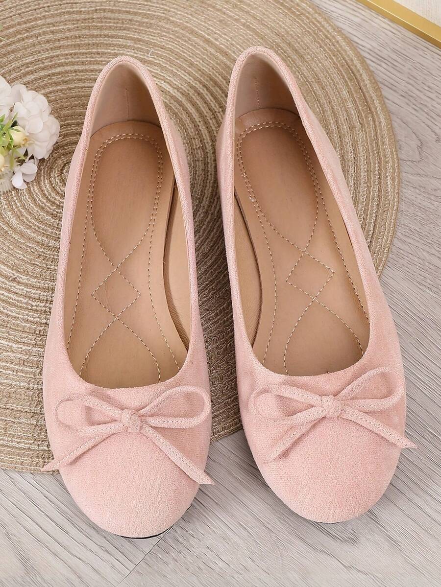 Ballet Flat Shoes, Spring/Autumn Low-Top Soft Sole Comfortable Lightweight Bow-Knot Granny Fashion Work & Casual Women's Shoes, Brown - Image 46