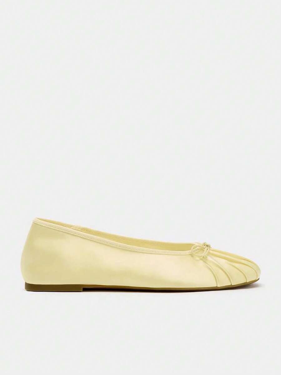 2026 Spring/Summer New Women's Shoes, Bow Decor Ballet Flats - Image 2