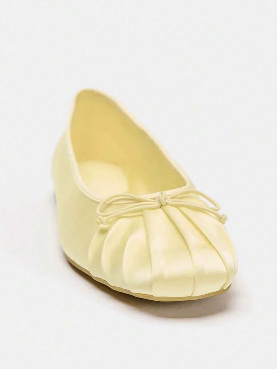 2026 Spring/Summer New Women's Shoes, Bow Decor Ballet Flats - Image 3