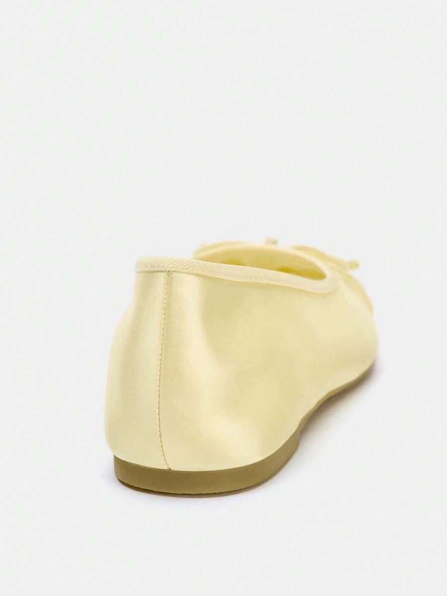 2026 Spring/Summer New Women's Shoes, Bow Decor Ballet Flats - Image 4