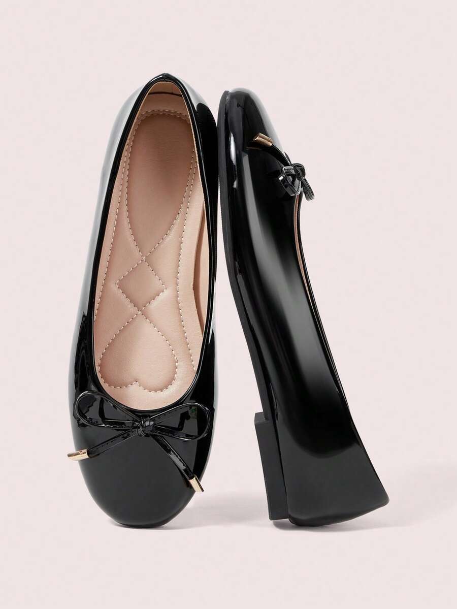 Ballet Flat Shoes, Low-Top Soft Sole Comfortable Lightweight Bow-Knot Granny Fashion Work & Casual Women's Shoes, Brown, Ballet Core - Image 19
