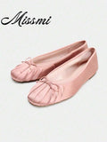 2026 Spring/Summer New Women's Shoes, Bow Decor Ballet Flats,Mothers Day Gift - Image 1