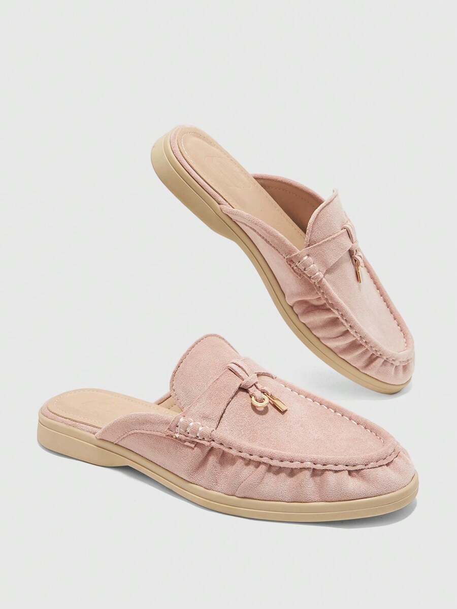 CUCCOO CHICEST Women's Flat Slip-On Shoes, Mesh Embroidery Square Toe Mules, Elegant & Charming Style Wedding Shoes Spring Shoes Bride Shoes - Image 32