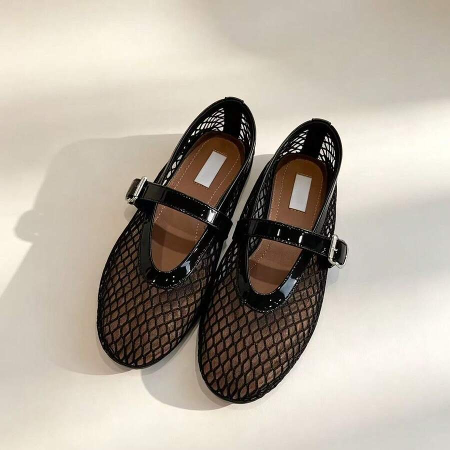 CUCCOO CHICEST Women's Flat Slip-On Shoes, Mesh Embroidery Square Toe Mules, Elegant & Charming Style Wedding Shoes Spring Shoes Bride Shoes - Image 35